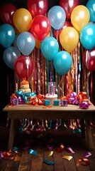 balloons in the market HD 8K wallpaper Stock Photographic Image 