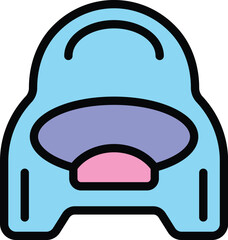 Poster - Simple icon of a baby potty chair, perfect for websites and apps related to childcare and parenting
