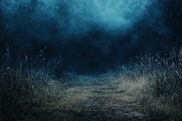 Poster - Dark blue background, dark grungy texture, dark and grungy