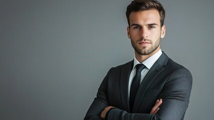 Poster - Confident Young Man in Modern Business Attire