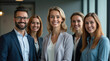 © StockShop - Diverse Group of Business Professionals in Modern Office Setting - Teamwork, Collaboration, and Leadership in Corporate Environment