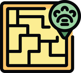 Poster - location pin is showing the wifi password on a map