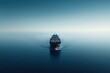 © Watercolor_Kawaii - Large ship navigating calm waters under a clear blue sky.