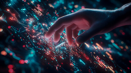 Poster - Digital Connection with Futuristic Tech Interaction
