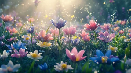 Poster - Beautiful Blossoms in Sparkling Spring Light