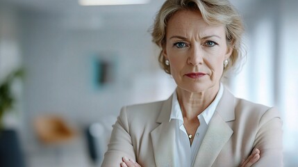 Wall Mural - Confident Businesswoman in Professional Setting