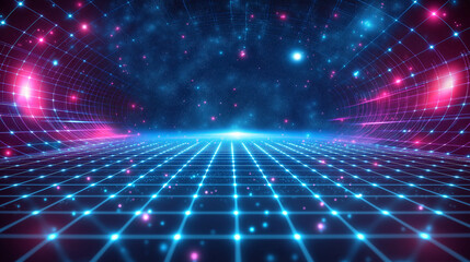 A blue grid with glowing lines on a dark background, a futuristic digital landscape
background, Ai