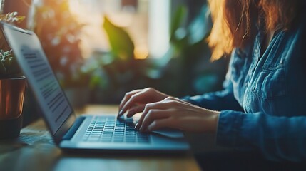 Poster - Focused Student Working on Laptop in Cozy Environment