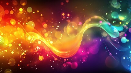 Wall Mural - Colorful Abstract Background with Light Effects