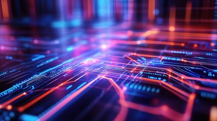 Poster - Abstract Digital Circuit Background