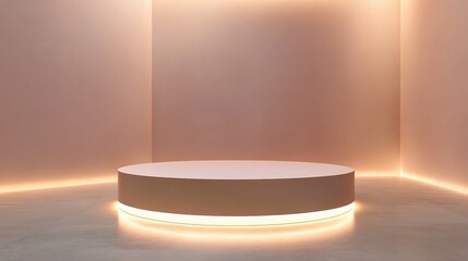 Sticker - Modern Minimalist Display Stage with Soft Lighting