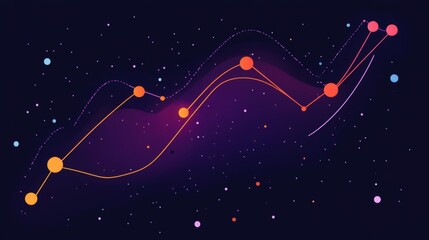 Poster - abstract data visualization on dark background