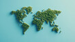 © OHMAl2T - Eco-friendly world map made of lush greenery