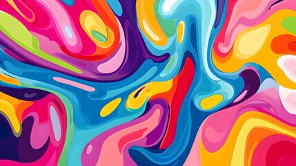 Poster - Abstract Colorful Swirls Background Design