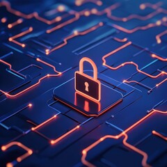 Poster - Conceptual Illustration of Computer Privacy Mode, 3D illustration