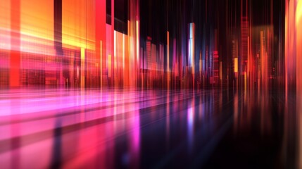 Leinwandbilder - Vibrant Abstract Digital Cityscape Background