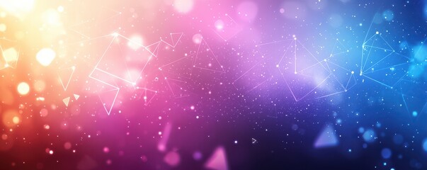 Poster - Abstract geometric background with vibrant purple and blue gradient for social media post and digital design