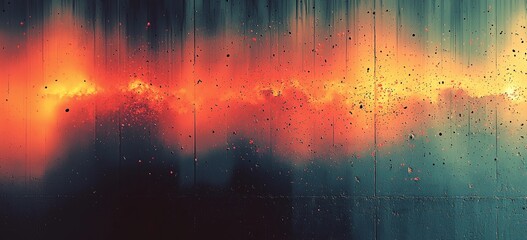 Poster - Background texture of old multicolored torn vintage poster paper