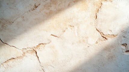 Poster - a textured wall displays cracks and subtle fading colors, enhanced by soft natural light that create