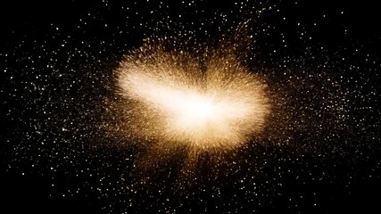 Aufkleber - Brilliant golden sparks burst forth, creating intricate patterns against a black background. The display radiates energy, captivating viewers during a festive event in the night.