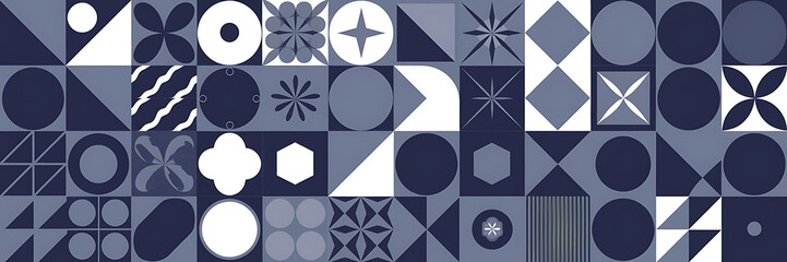 abstract geometric pattern blue and white modern design minimalist style graphic design digital art 