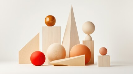 Minimalist Geometric Sculptures in Abstract Design