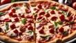 © Iwona - Delicious Pepperoni Pizza with Cherry Tomatoes and Basil