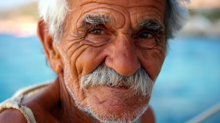 Canvas Print - Close-up Portrait of a Senior Man