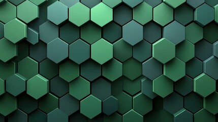 A stunning close-up view of a green hexagonal pattern, showcasing varying shades and textures in a modern design. Great for backgrounds or digital use.
