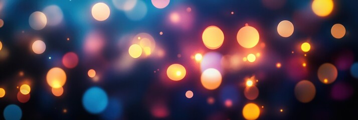 Fototapete - Bright, colorful lights blend together in an abstract display, capturing the joyful essence of the holiday season and winter festivities. Generative AI