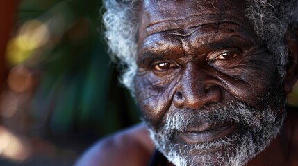 Canvas Print - Portrait of an Indigenous Elder