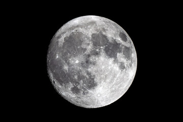 detailed full moon against night sky