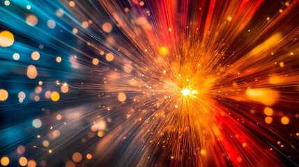 Poster - abstract fractal light background