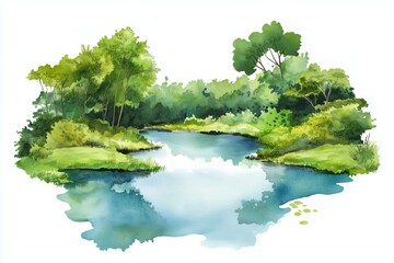 a set of watercolor