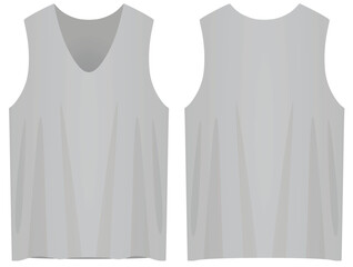 Poster - Grey sleeveless t shirt. vector illustration