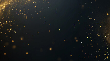 glittering gold on a black background, blurred light effects, sparkling, bokeh effect, a luxurious a