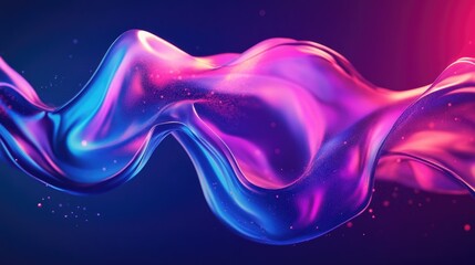 Poster - Abstract background featuring a liquid shape with a 3D fluid graphic element Dotwork style composition suitable for banners flyers posters covers brochures or presentations