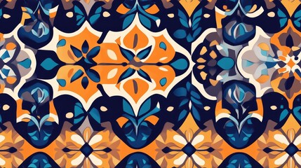 Poster - Seamless geometric pattern with ornamental design