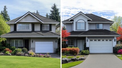 Two Similar Houses with Different Exteriors