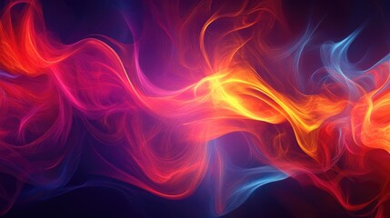Poster - Fractal flames and abstract designs combine to create a vibrant visual experience