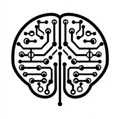 Aufkleber - An illustration of a brain using a modern stock icon