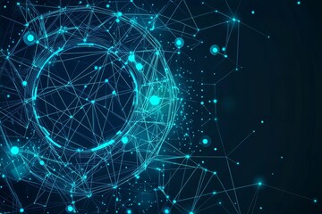 Poster - the quantum computer concept is presented in an explosion background. abstract deep learning stock i