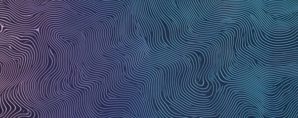Poster - Blue glowing geometric lines on a dark blue background. Modern diagonal rounded lines pattern. Futuristic technology concept. Modern illustration.