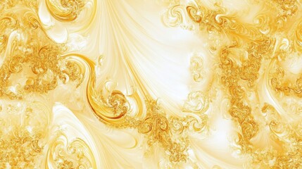 Poster - abstract golden brocaded ornament in a seamless fractal design an exquisite background suitable for 