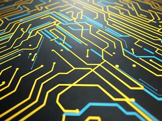 Aufkleber - the abstract illustration shows data flowing through a network of nodes, a digital background with b