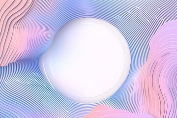 Poster - A line that is abstract and wave-like, with a color gradient of purple and blue on a transparent background. It is modern in concept, in technology, science, music, and in style.