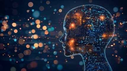 Aufkleber - a rendering of a modern computer technology concept that incorporates stock, deep data mining, and m
