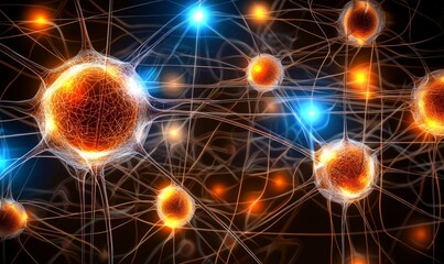 Aufkleber - The human brain's neural network as a graphical representation
