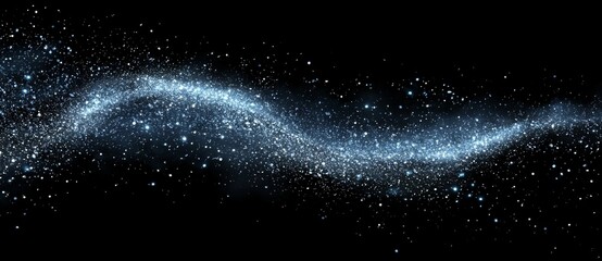 Poster - Rendering of a futuristic dots background with a dynamic wave in 3D.