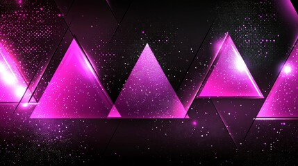 Poster - Background of black carbon texture and neon purple effects